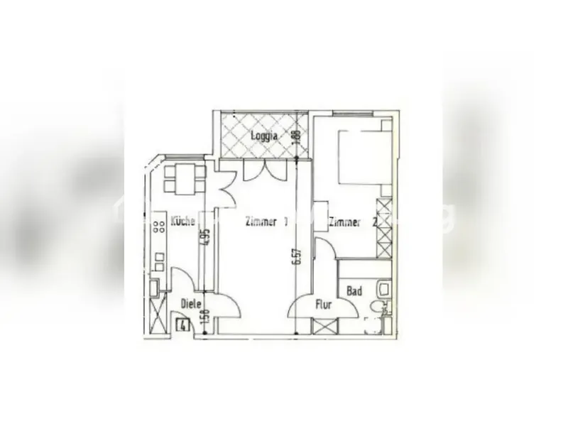 Tauschwohnung: Schöne, ruhige 2 Zimmer Wohnung mit Balkon — photo 1